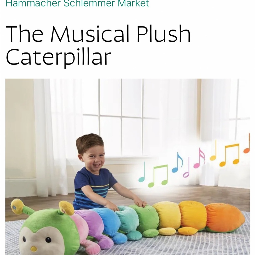 Vibrant Musical Caterpillar Plush Toy
